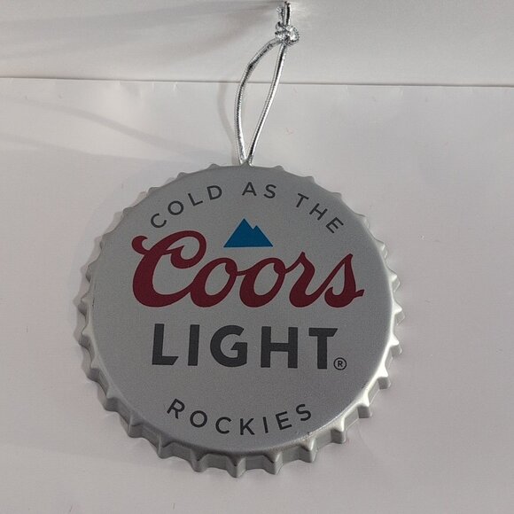Ruz Other - 2025 Ruz Coors Light Metal Bottle Cap Christmas Ornament 5.5 Inches Diameter